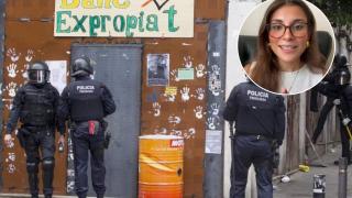 Montaje de un desalojo de la Policía y la abogada.