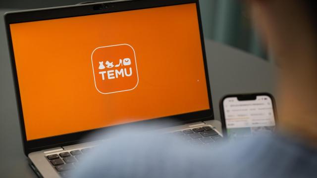 Logo de Temu en un ordenador portátil.