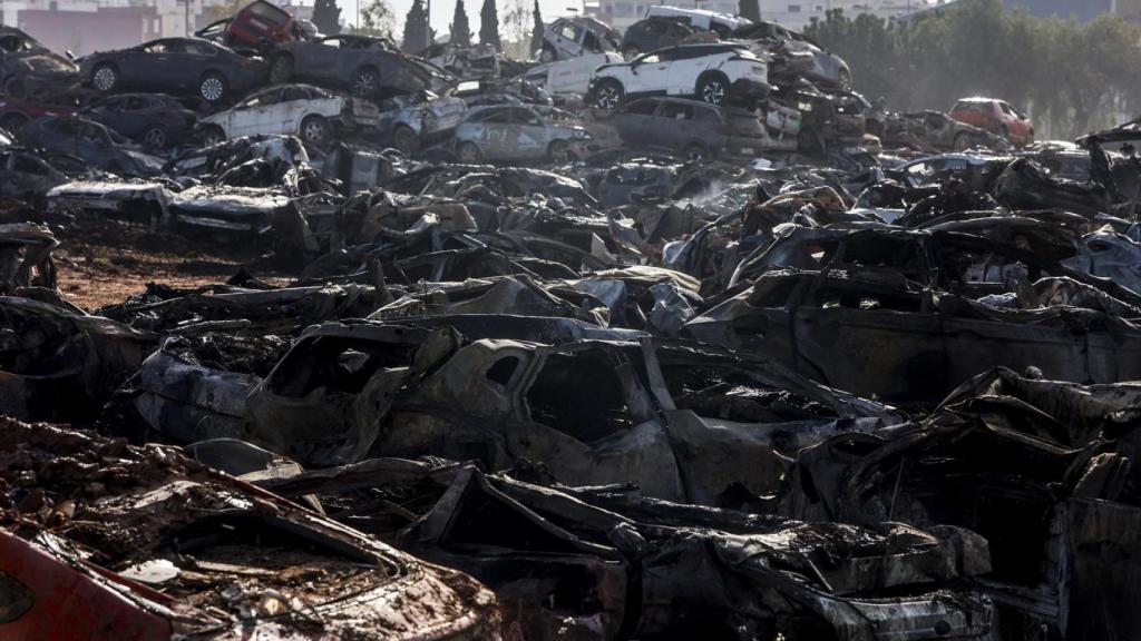 Campa de vehículos de la dana. Rober Solsona / EP