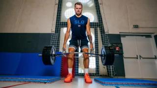 Luka Doncic, durante un entrenamiento en el gimnasio.
