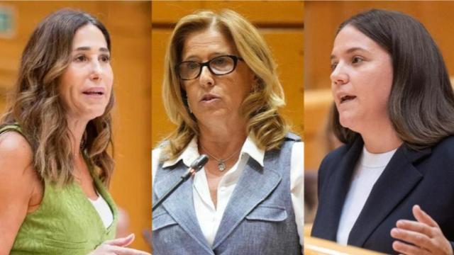 Rosa Romero, Miriam García y Pilar Alía, de izquierda a derecha.