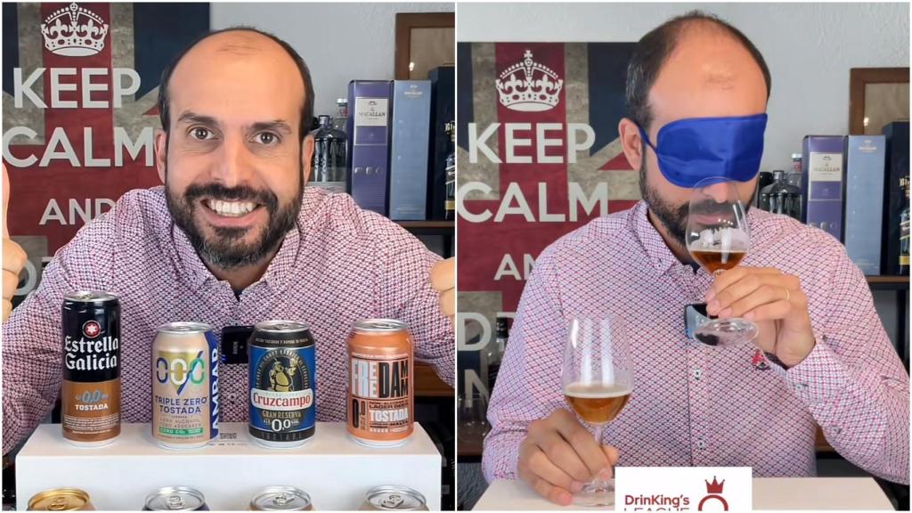 Sergio Estévez, probando cervezas sin alcohol