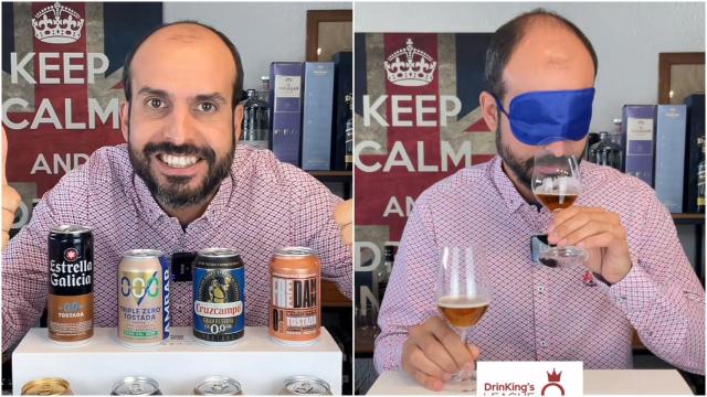 Sergio Estévez, probando cervezas sin alcohol