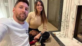 Messi y Antonella.