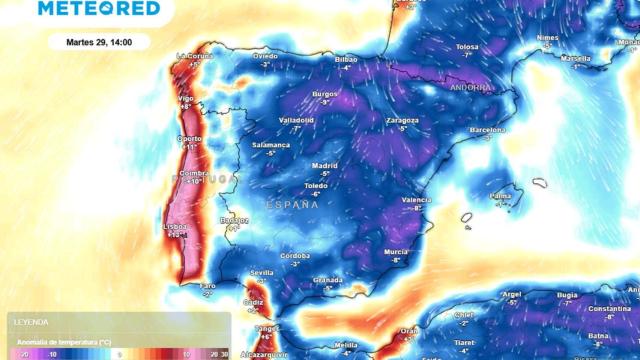Anomalías de bajas temperaturas en España a finales de julio. Meteored.