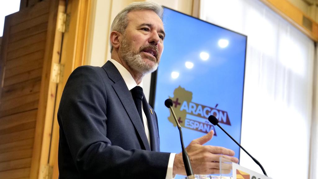 Azcón, este martes en el Pignatelli, sede del Gobierno de Aragón.
