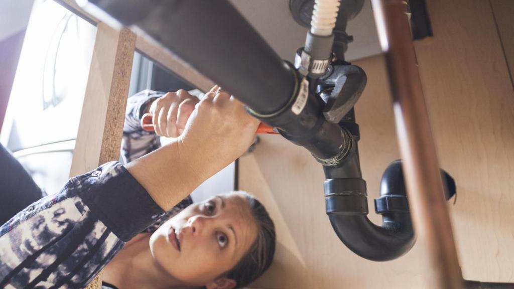 Imagen de ilustración de una fontanera.