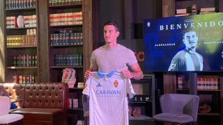 Radovanovic, presentado como nuevo jugador del Real Zaragoza.