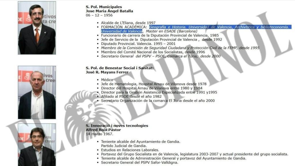 Antiguo currículum de José María Ángel, en el que también aparece una titulación en Geografía e Historia. EE