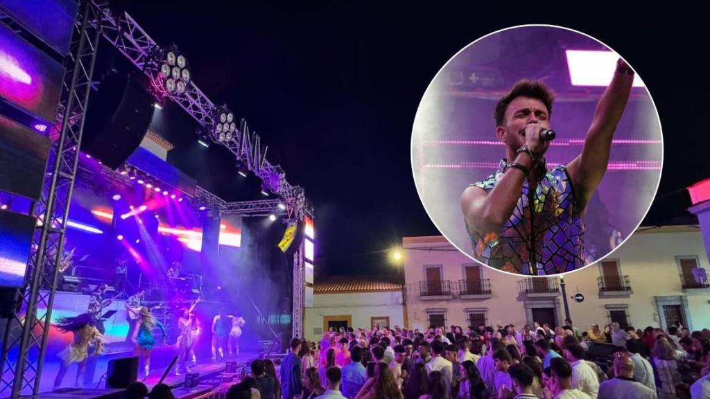 Alex Monago, cantante de la orquesta 'Nuevo Versalles' de Malpica de Tajo (Toledo).