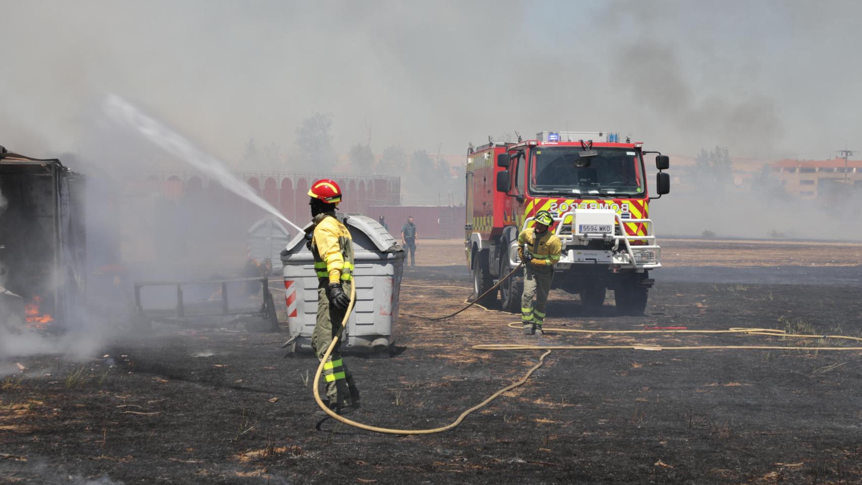 Incendio en el Campamento de Peñas de Santa Marta