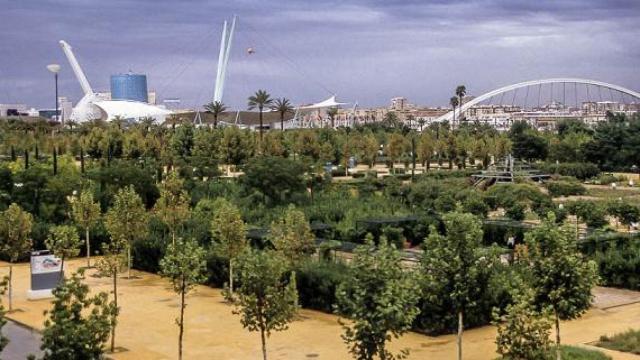 Fotografía de 1992 de los Jardines del Guadalquivir.