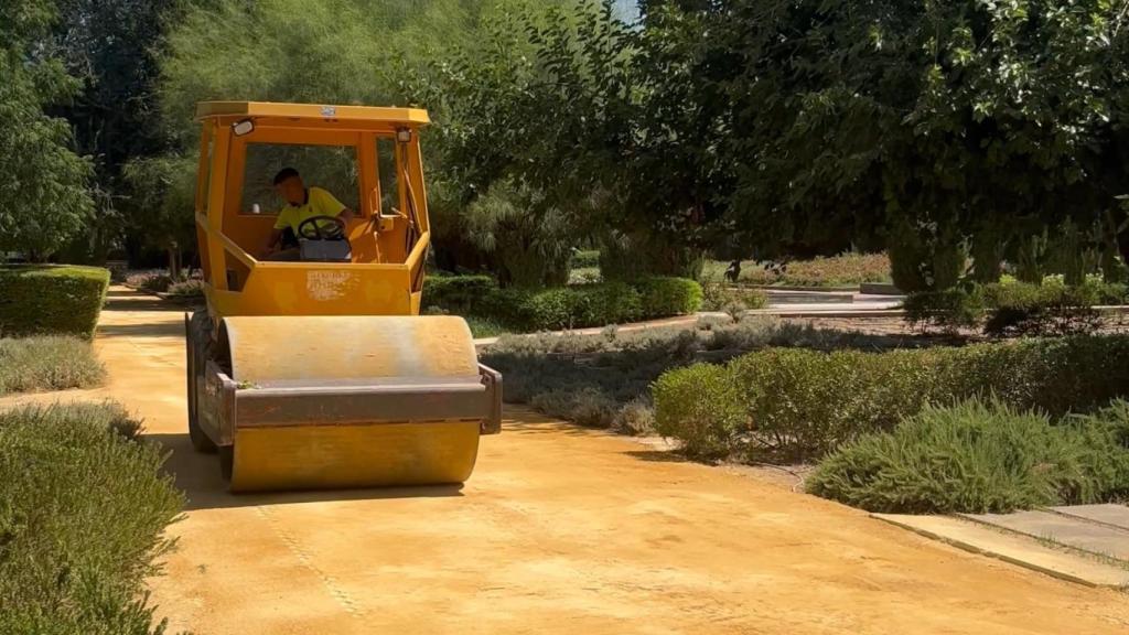 Trabajos de rehabilitación del Ayuntamiento de Sevilla.