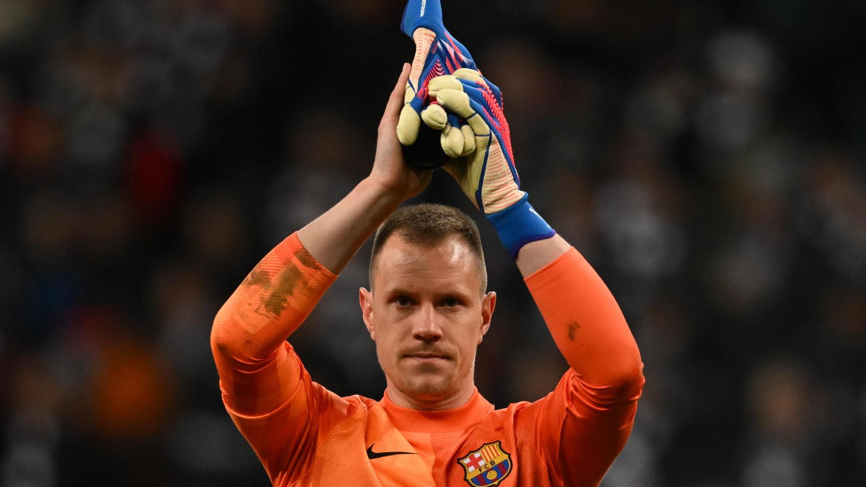 Imagen de Ter Stegen en un partido.