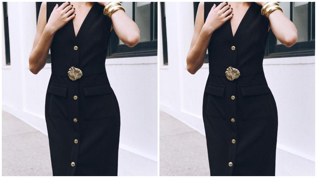 Vestido midi crepe. Ref. 3897/166/800