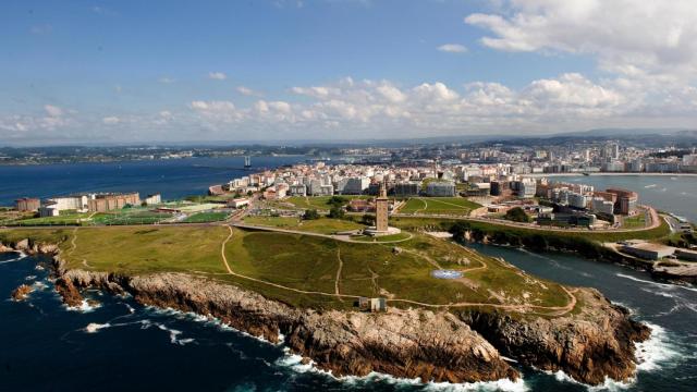 Fotografía aérea de A Coruña