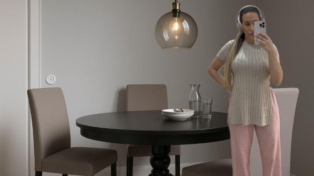 Montaje de un salón y la decoradora Mery's Home.