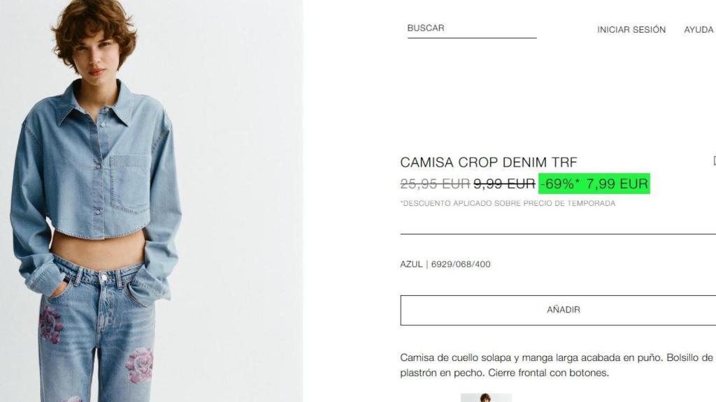 Camisa denim. Ref. 6929/068/400