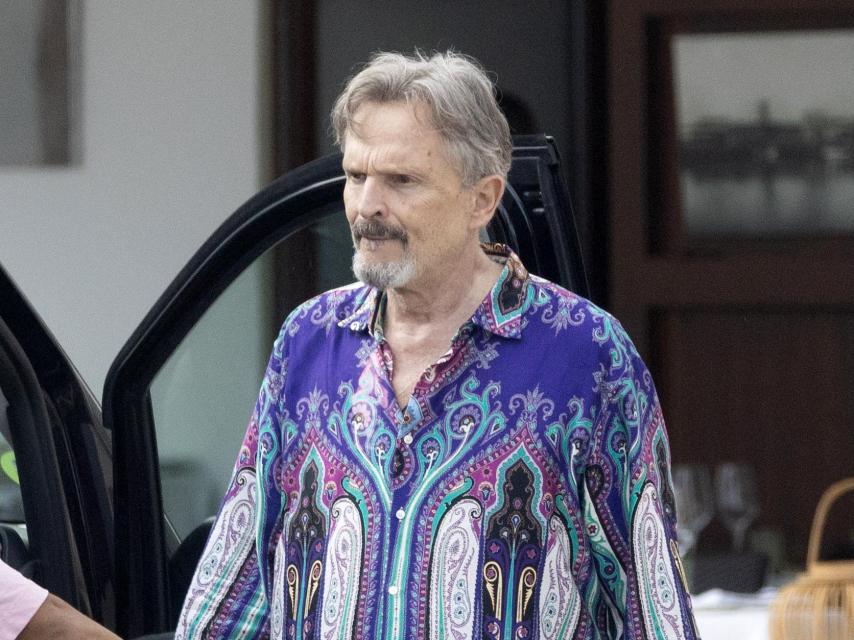Miguel Bosé, hace unas horas, en Mallorca.