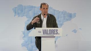El presidente del PP de Valladolid, Conrado Íscar, en un acto político en Valladolid