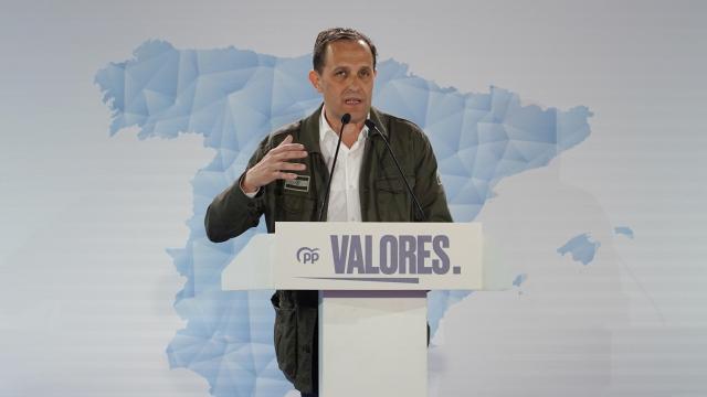 El presidente del PP de Valladolid, Conrado Íscar, en un acto político en Valladolid