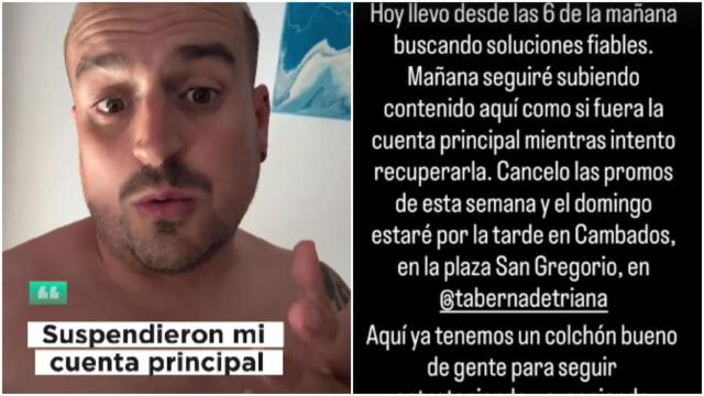 Instagram suspende la cuenta de Champi Muros