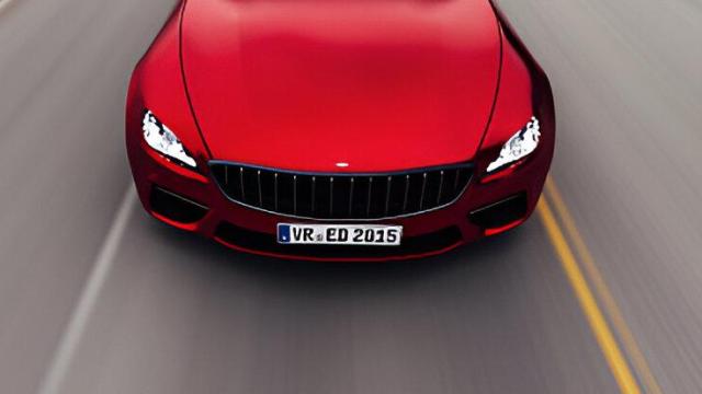 Imagen de un coche con el capó de color rojo.