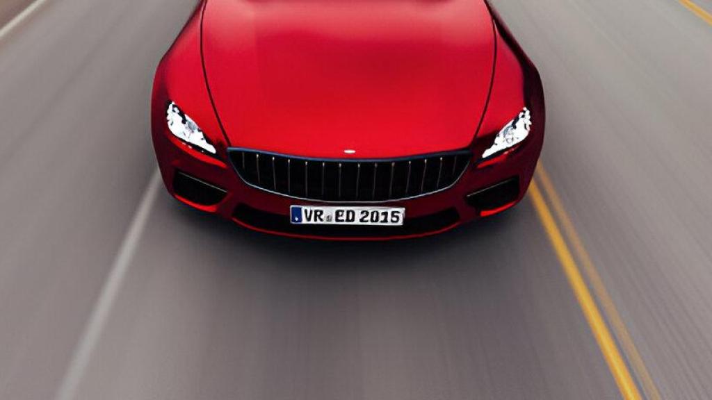 Imagen de un coche con el capó de color rojo.