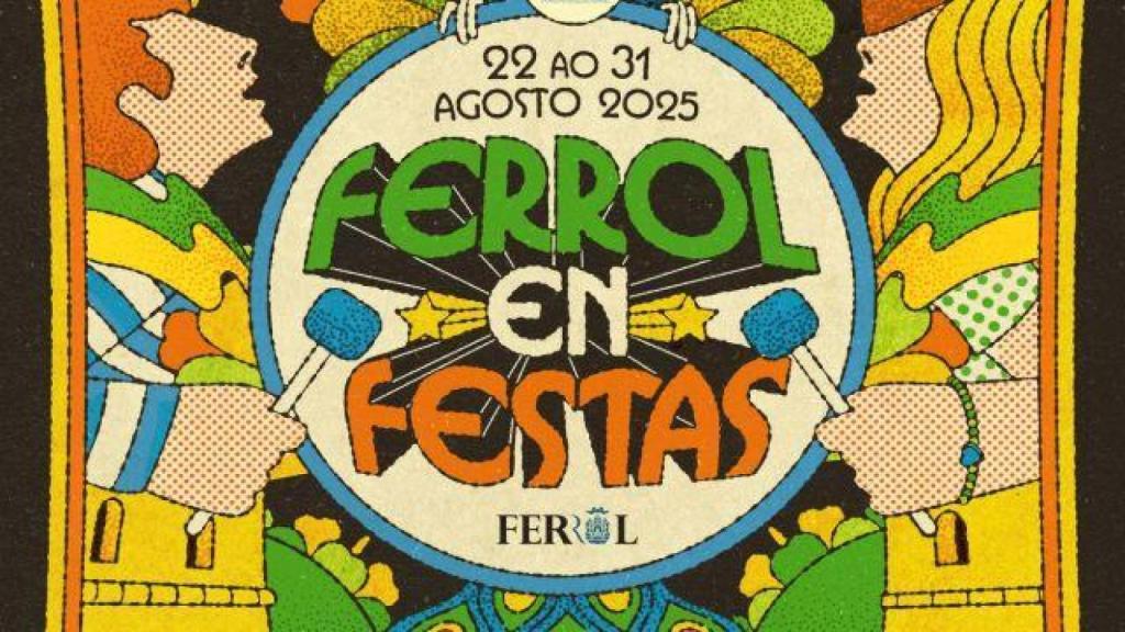 Cartel de la edición 2025 de las Fiestas de San Ramón de Ferrol