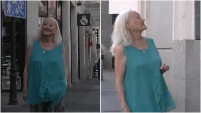 Clara, escaparatista en la Gran Vía de Madrid.