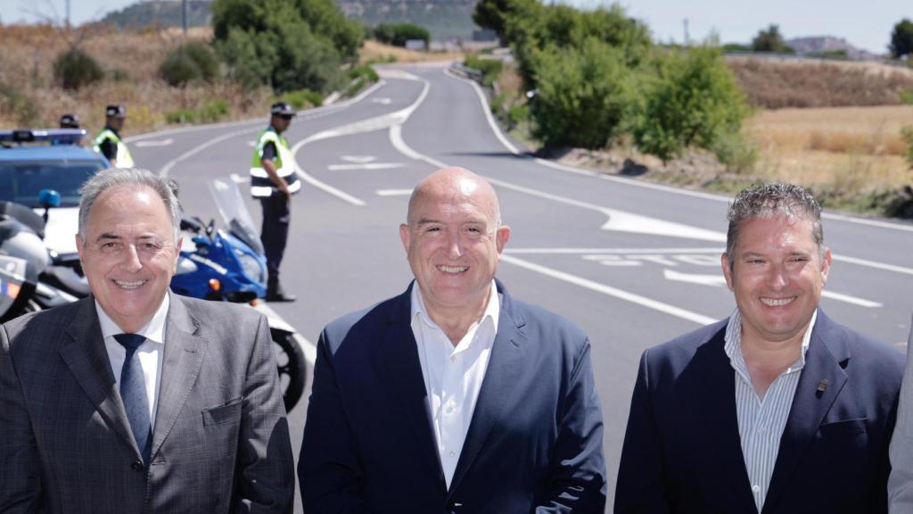 De izquierda a derecha: Avelino Álvarez, alcalde de Laguna, Jesús Julio Carnero, alcalde de Valladolid, y Alberto Redondo, alcalde de La Cistérniga