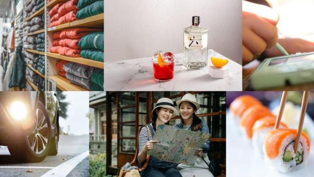 Collage de turismo japonés.