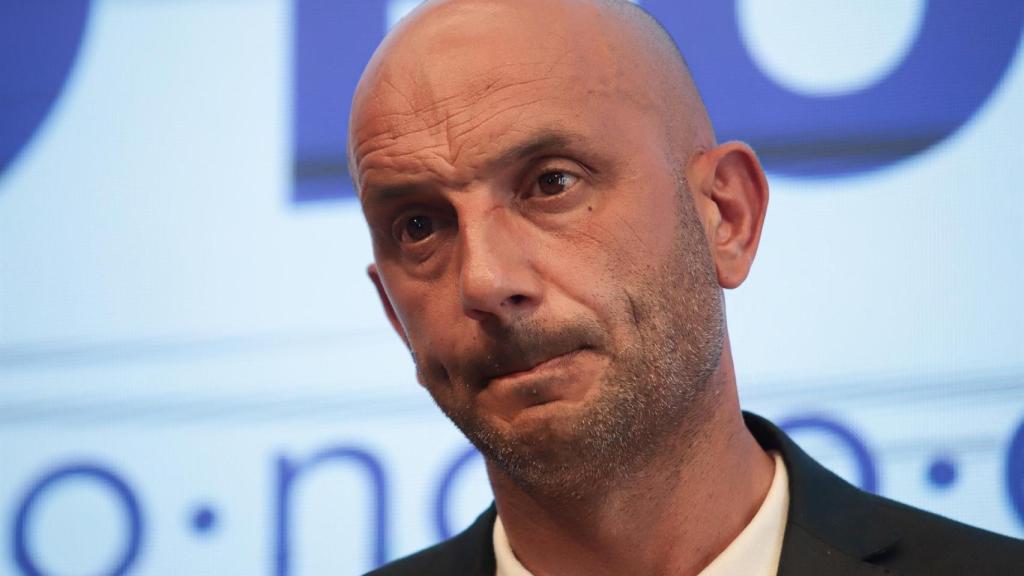 El alcalde de O Porriño, Alejandro Lorenzo, en la rueda de prensa de este miércoles.