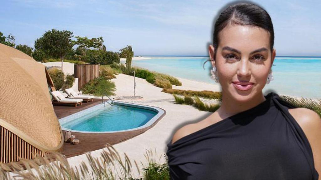 Georgina Rodríguez junto al hotel con el que ha hecho una alianza en el Mar Rojo.