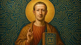 Recreación de Zuckerberg en un contexto religioso, gracias a una imagen generada por IA.