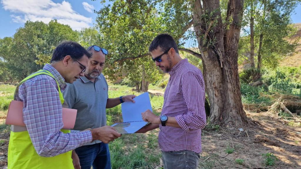 Arrazola, este miércoles en la visita a la zona.