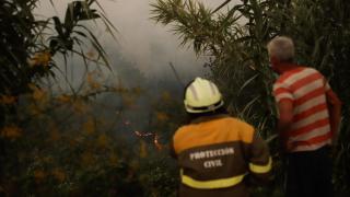 A Cañiza (Pontevedra) registra dos incendios y uno supera las 20 hectáreas y amenaza casas
