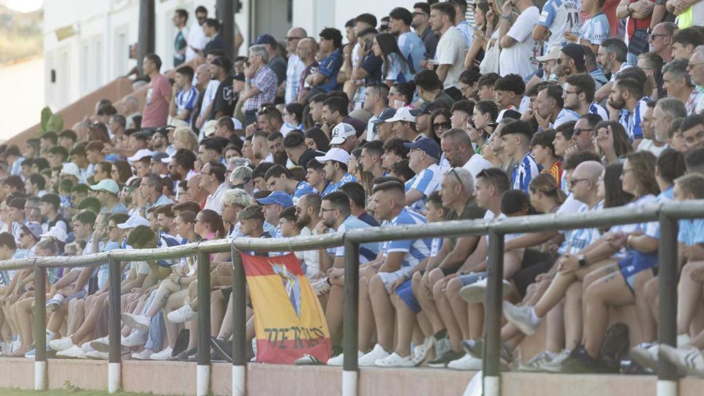 Las gradas del Marbella Football Center durante el UD Almería vs. Málaga CF