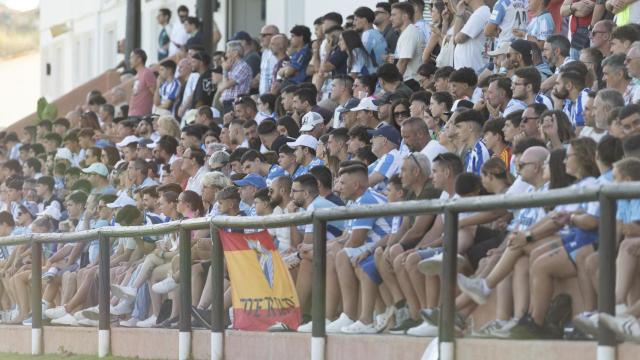 Las gradas del Marbella Football Center durante el UD Almería vs. Málaga CF