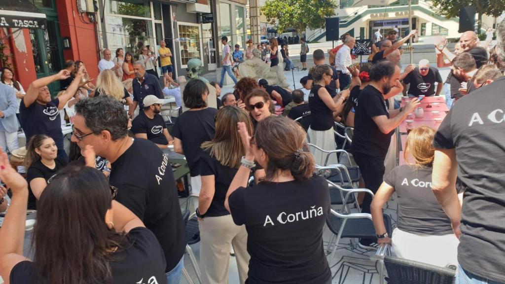 Miembros de Santa Cunca en plena celebración este fin de semana