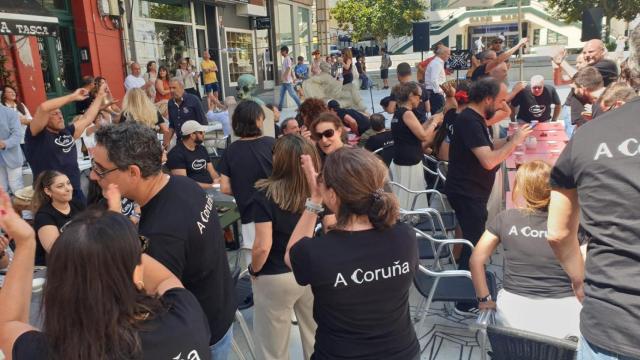 Miembros de Santa Cunca en plena celebración este fin de semana