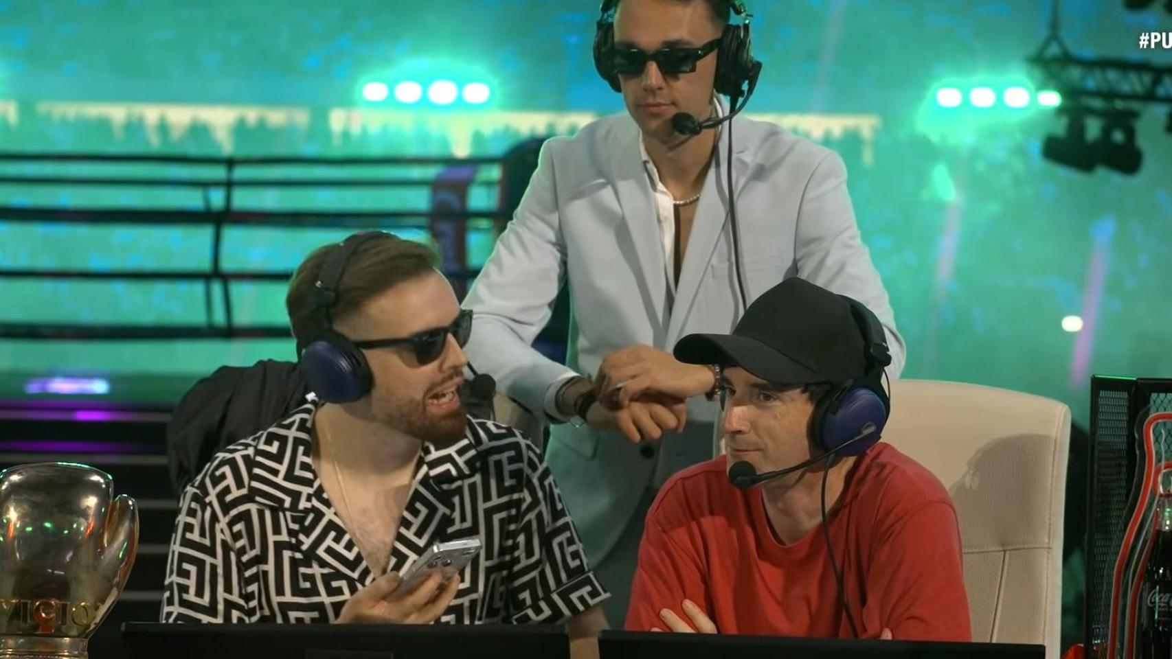 Ibai junto a otros presentadores de La Velada del Año, el pasado domingo.