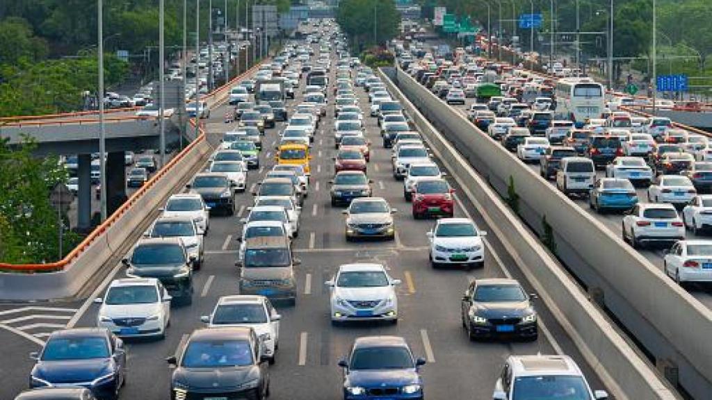 Imagen de atasco en carretera.