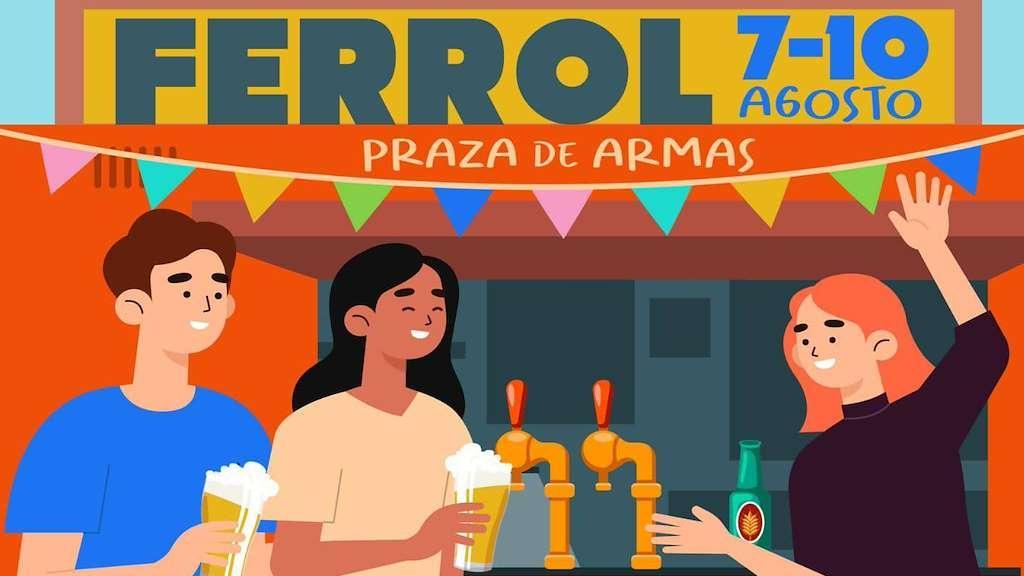 Cartel de la edición 2025 de la Feira da Cerveza Artesá de Ferrol