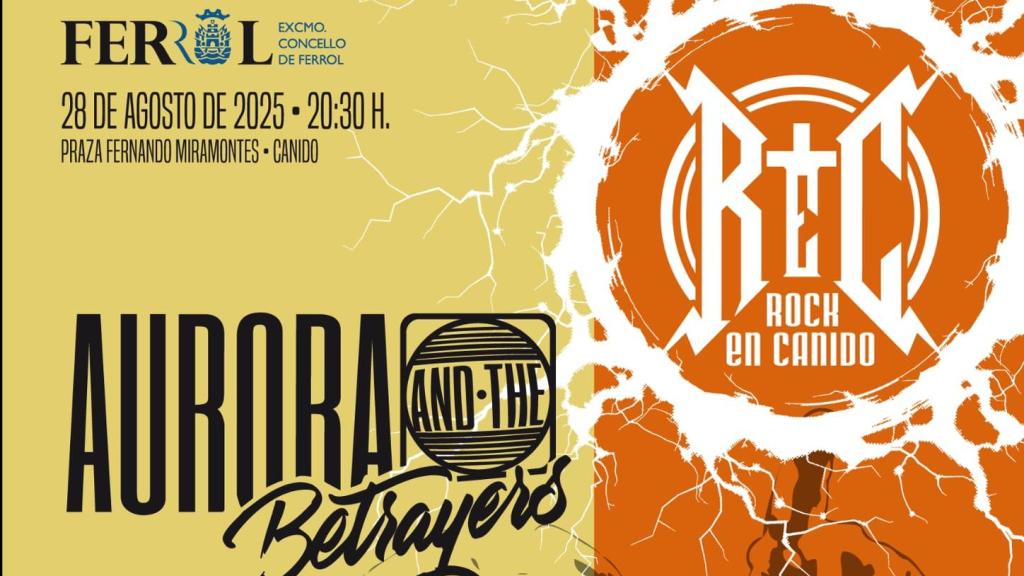 Cartel de la cuarta edición del Rock en Canido en Ferrol