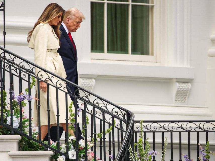 Melania y Donald Trump, en la Casa Blanca, el pasado mes de abril.