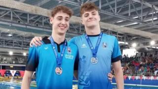 Miguel y Sergi, del Natación Ferrol.