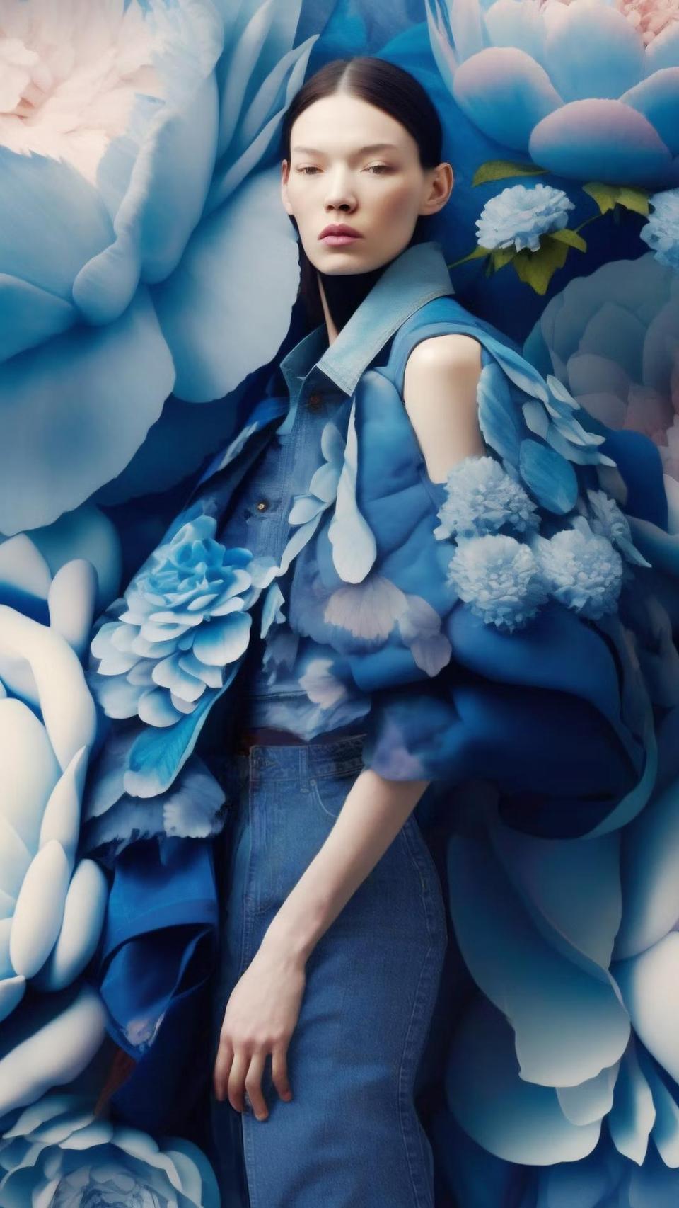 Foto de la campaña de Stradivarius creada con IA.