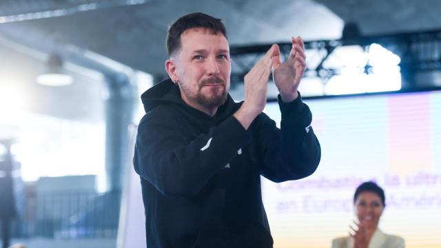 Pablo Iglesias el pasado mes de abril en un acto de Podemos.