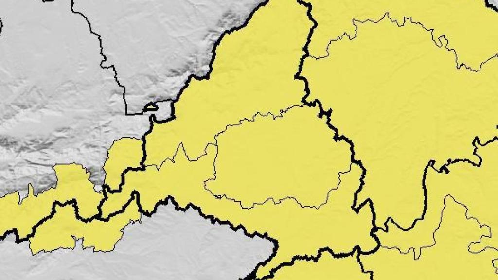 Aviso amarillo por tormentas en Madrid.